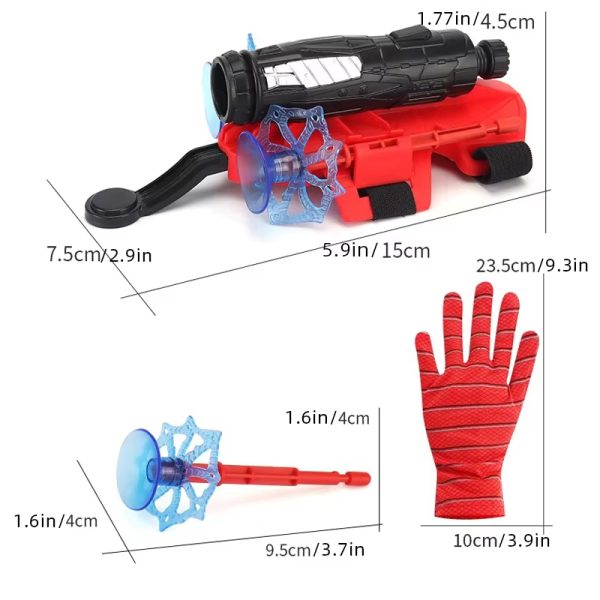 Main-06 Super Hero Spider Man Toys Pretend Bow And Arrow Launcher Web Shooter