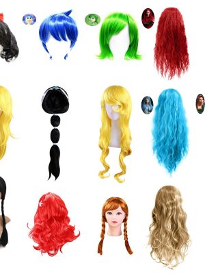 Carnival Halloween Birthday Party Cosplay Wig Elsa Anna Moana Rapunzel Hair Cosplay