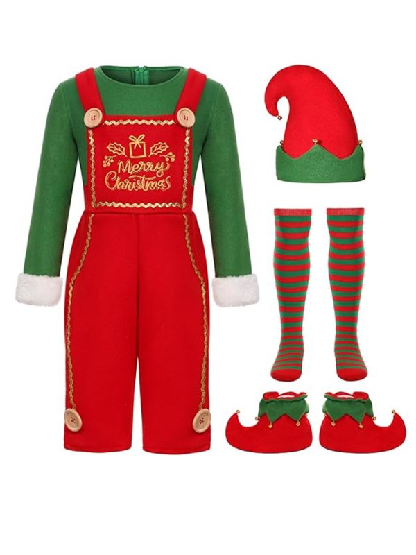 主图-05 XYYEA Children's Elf Dress Deluxe Adults Christmas Party Costume Shake Fleece