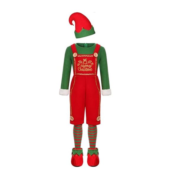 主图-08 XYYEA Children's Elf Dress Deluxe Adults Christmas Party Costume Shake Fleece