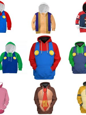 XYYEA SuperMario Luigi 3d Digital Printing Casual Sports Carton Bros Hoodie