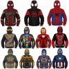 XYYEA Spiderman Zipper Hooded Miles Morales Costume Amazing Spider man Hoodie