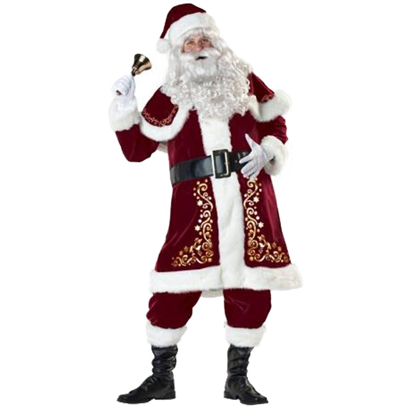 XYYEA Deluxe Velvet Xmas Adult Cosplay Costume Christmas Party Outfit Santa Claus Costume