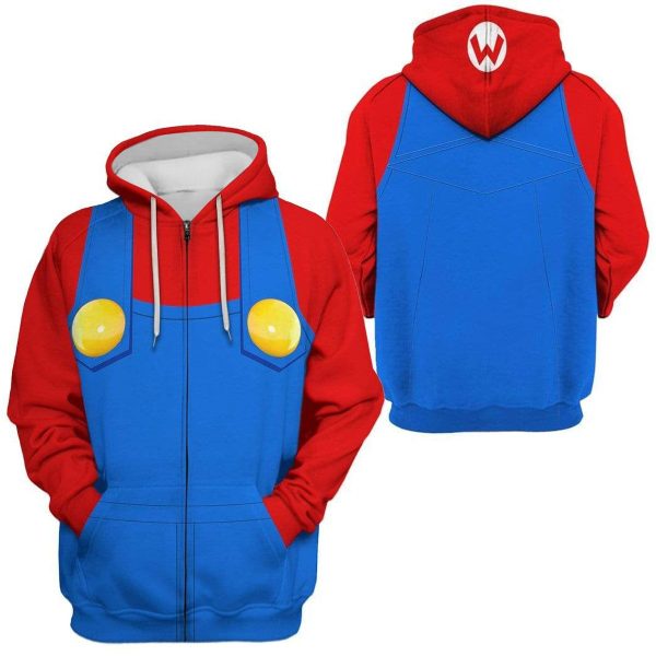 主图03 XYYEA SuperMario Luigi 3d Digital Printing Casual Sports Carton Bros Hoodie