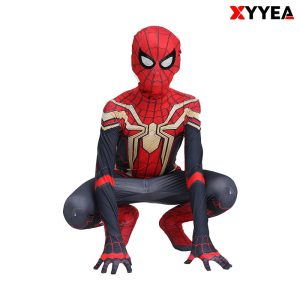 XYYEA Halloween Spider-Man Jumpsuit with Zipper Sets Superhero TV & Movie Costumes