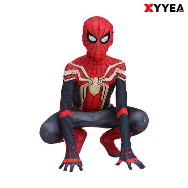 未标题-2 XYYEA Halloween Spider-Man Jumpsuit with Zipper Sets Superhero TV & Movie Costumes