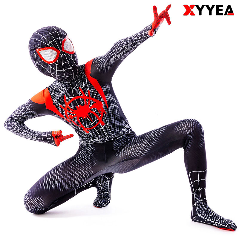 XYYEA Superhero Bodysuit Spandex Kids Spider Man Cartoon Character Movie Anime TV Costumes