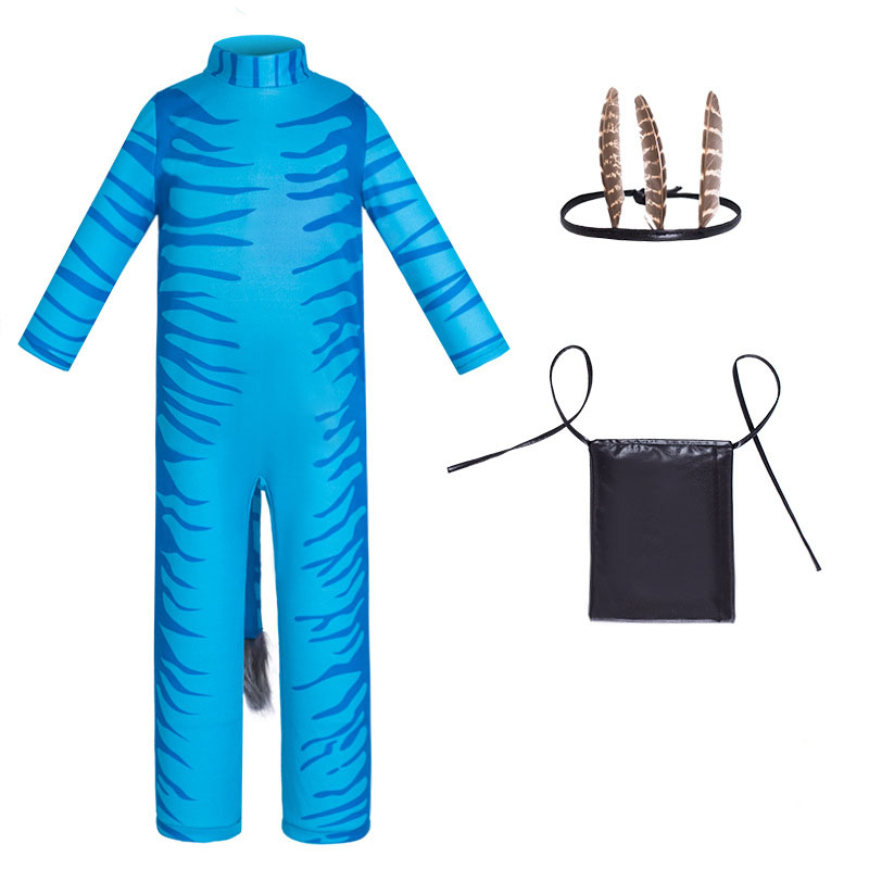 XYYEA Halloween Children's Avatar cosplay role-playing tights bodysuit cosplay costume