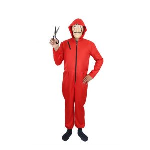 XYYEA The House of Paper Halloween Cosplay Costume Red Jumpsuit for Adults