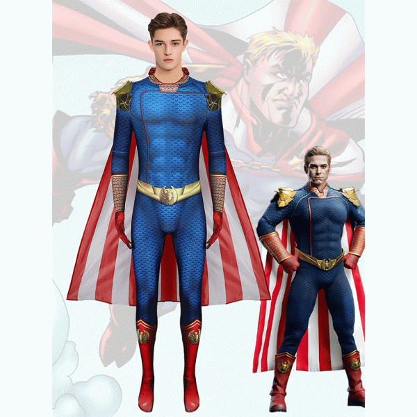 1 Black Robe Patrol Cosplay Costume Villain Halloween Costume Cape Superman Homelander