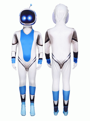 XYYEA Halloween Costume Jumpsuit Astro Bot Sony Space Robot Cosplay Costume