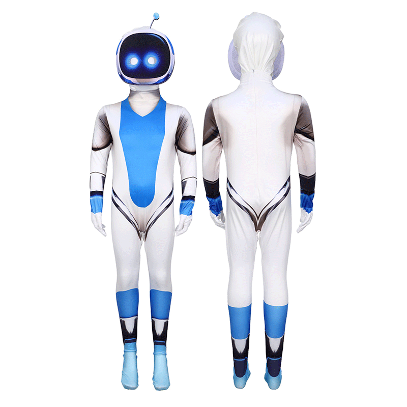 XYYEA Halloween Costume Jumpsuit Astro Bot Sony Space Robot Cosplay Costume