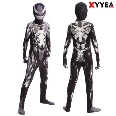 XYYEA Black and White Venom Bodysuit Cosplay Costume