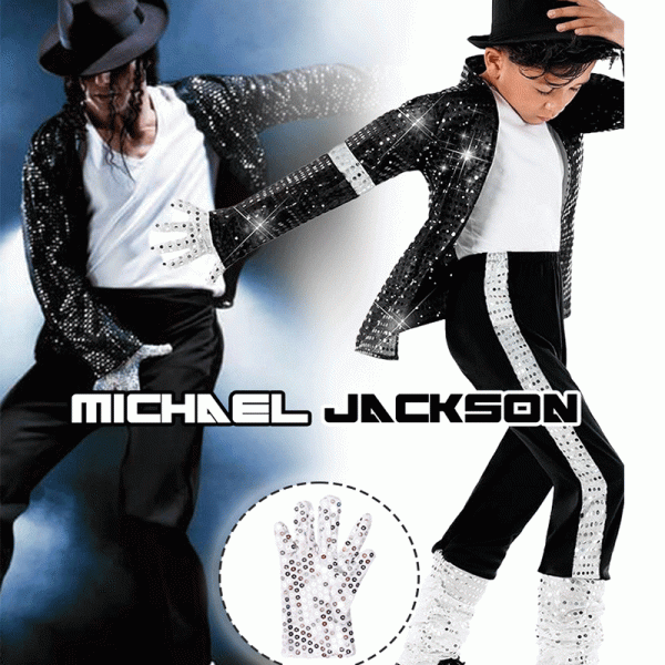 1 XYYEA Michael Jackson cosplay costumes children's Jackson imitation tap dance MJ dance costumes