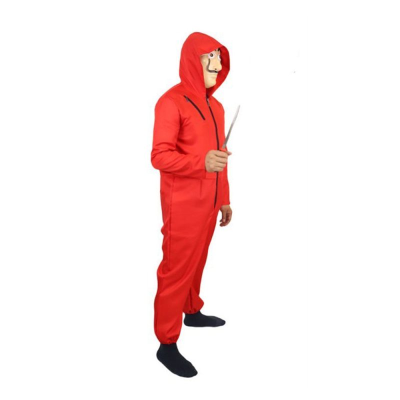 XYYEA The House of Paper Halloween Cosplay Costume Red Jumpsuit for Adults
