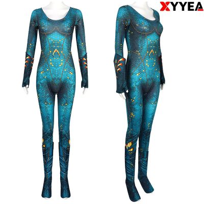 XYYEA Aquaman and Mera bodysuit Cosplay Costume