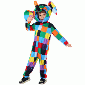 XYYEA World Book Day Children's Jumpsuit Picture Book Plaid Elephant Cosplay Costume