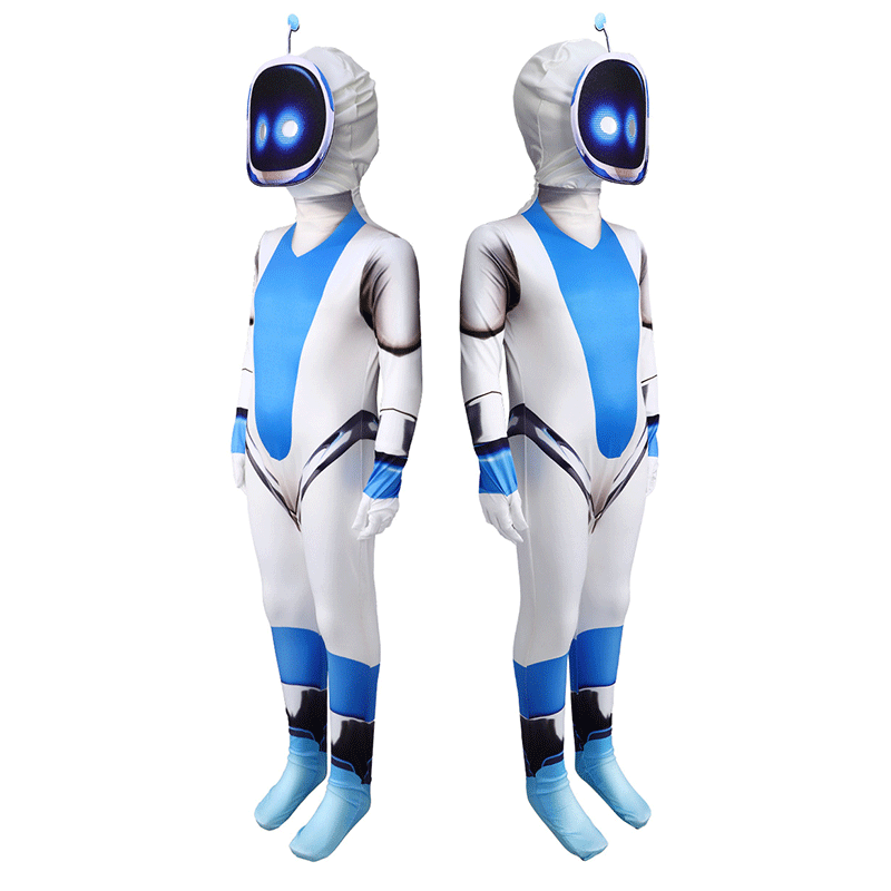 XYYEA Halloween Costume Jumpsuit Astro Bot Sony Space Robot Cosplay Costume