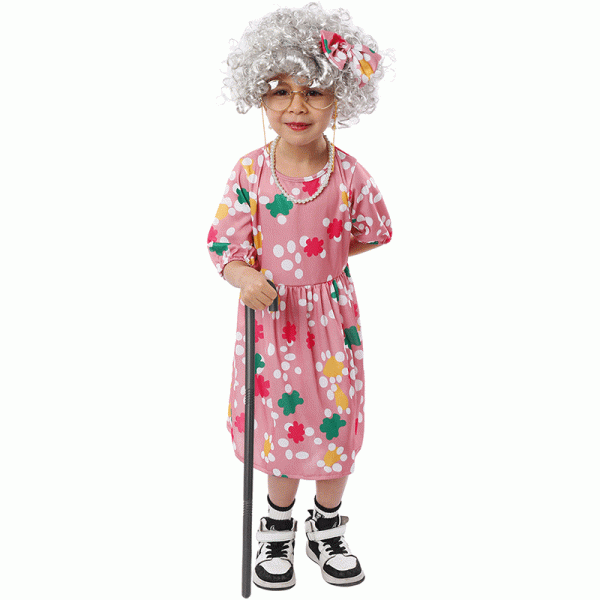 2 XYYEA Children's Day Party Costume Grandma Old Man Cosplay Costume