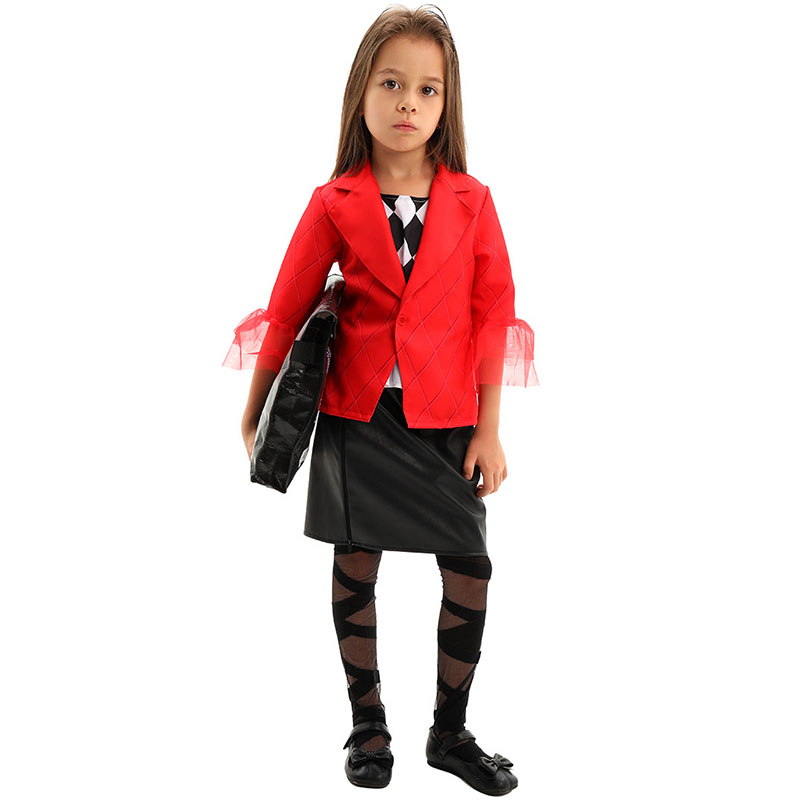 XYYEA Halloween Children's Costume Movie Joker 2 Double Delusion Harley Quinn Cosplay Costume