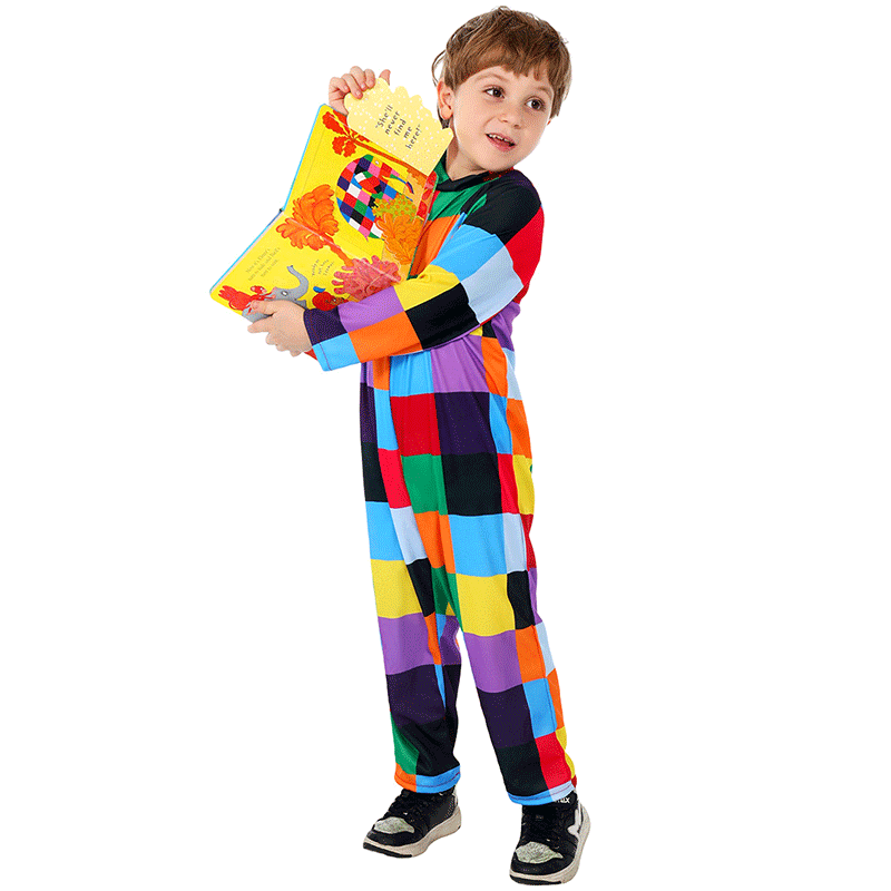 Children's Picture Book Plaid Elephant Costume