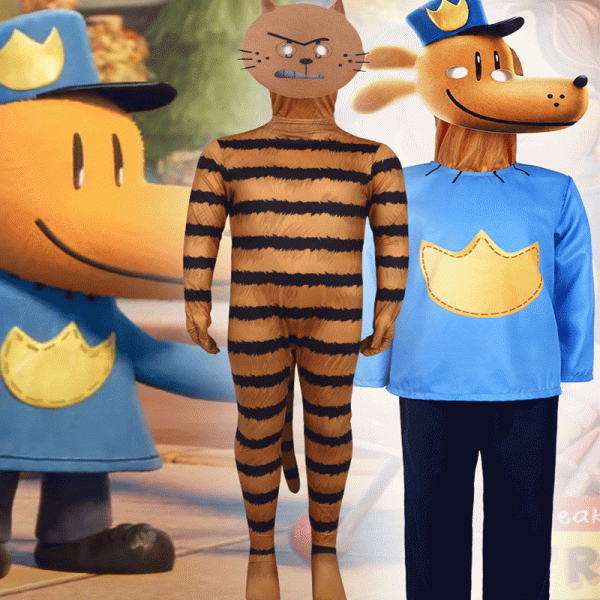 XYYEA Halloween role play Petey cat dog man cosplay costume cartoon Dog man costume