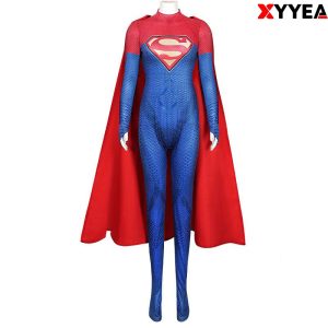 XYYEA New superwoman tights cape cosplay anime costume