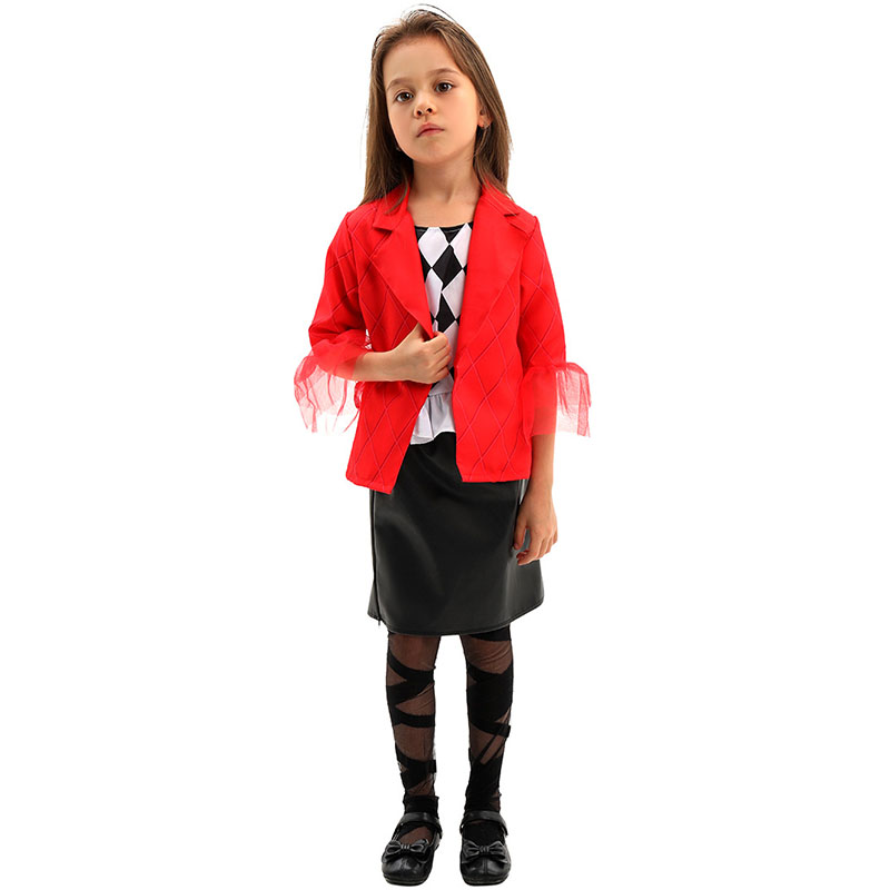 XYYEA Halloween Children's Costume Movie Joker 2 Double Delusion Harley Quinn Cosplay Costume