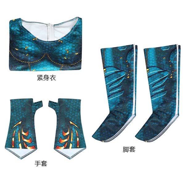 XYYEA Aquaman and Mera bodysuit Cosplay Costume
