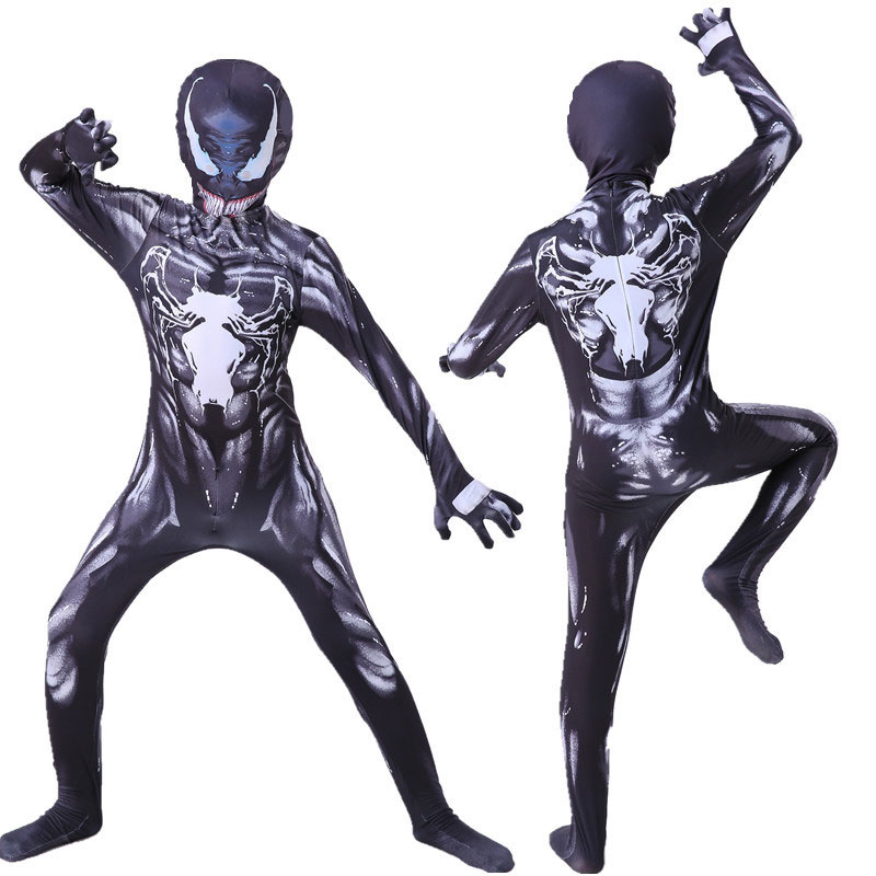XYYEA Black and White Venom Bodysuit Cosplay Costume