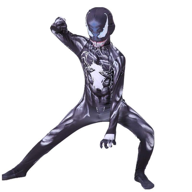 XYYEA Black and White Venom Bodysuit Cosplay Costume