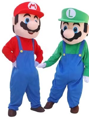 Super Mario Mascot Costume Soft Plush Adult Mario Costume Cosplay Walking Character