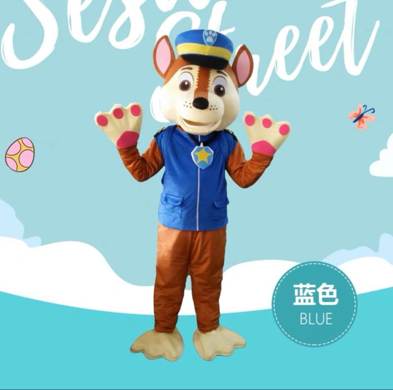 Hot Sale Plush PAW Dog Patrol Character Mascot Patrol Cosplay Costume for Birthday Party
