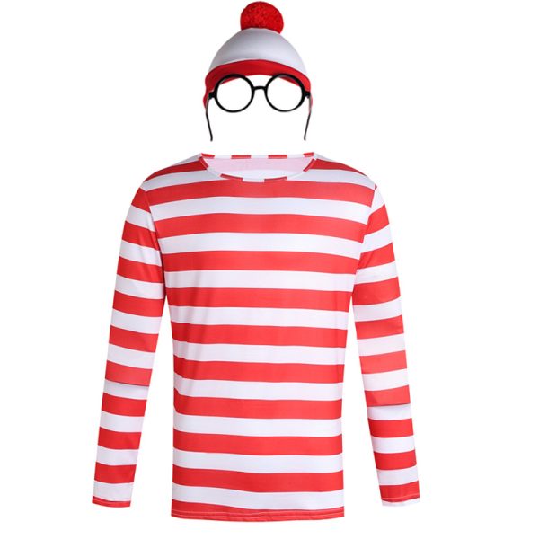 XYYEA Halloween Costume Cosplay British anime Where's Wally parent-child Costume