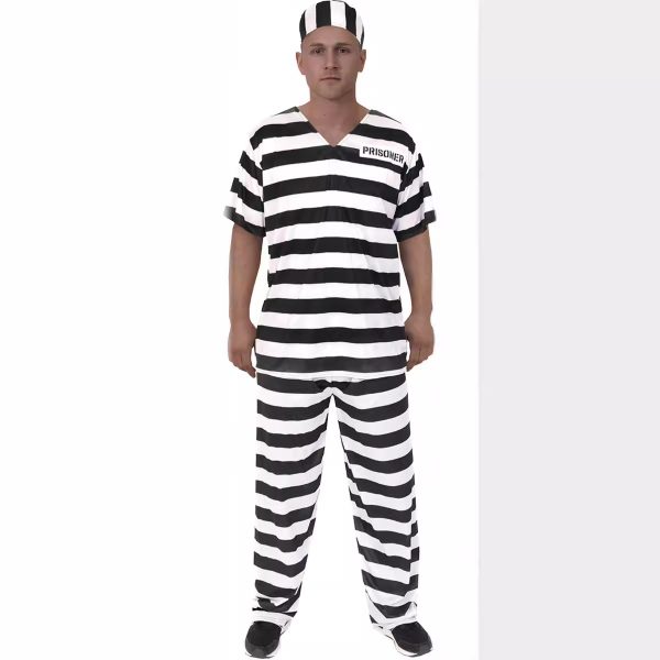 主图03 XYYEA Halloween adult prison uniform prisoner costume children's prison uniform striped prisoner costume