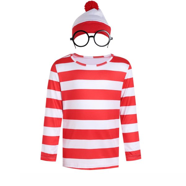 XYYEA Halloween Costume Cosplay British anime Where's Wally parent-child Costume