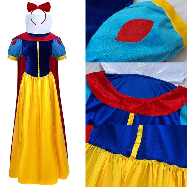 XYYEA Deluxe Adult Halloween Snow White Cosplay Costumes Stage Dress