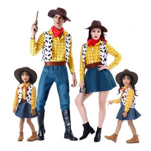 Halloween Toy Story Woody Couple Costume TV&Movie Character Western Cowboys and Cowgirl Costume