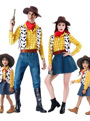 Halloween Toy Story Woody Couple Costume TV&Movie Character Western Cowboys and Cowgirl Costume
