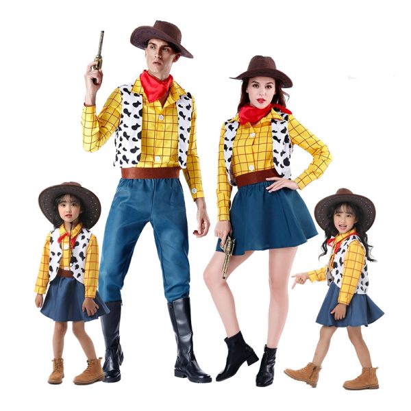 1 (1) Halloween Toy Story Woody Couple Costume TV&Movie Character Western Cowboys and Cowgirl Costume