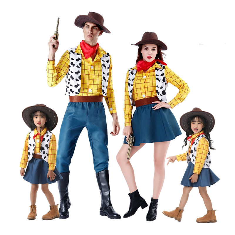 Halloween Toy Story Woody Couple Costume TV&Movie Character Western Cowboys and Cowgirl Costume