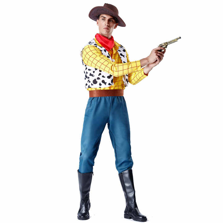 Halloween Toy Story Woody Couple Costume TV&Movie Character Western Cowboys and Cowgirl Costume