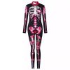 Halloween Scary Skeleton Costume Kids Family Horror Skull Jumpsuit Carnival Party
