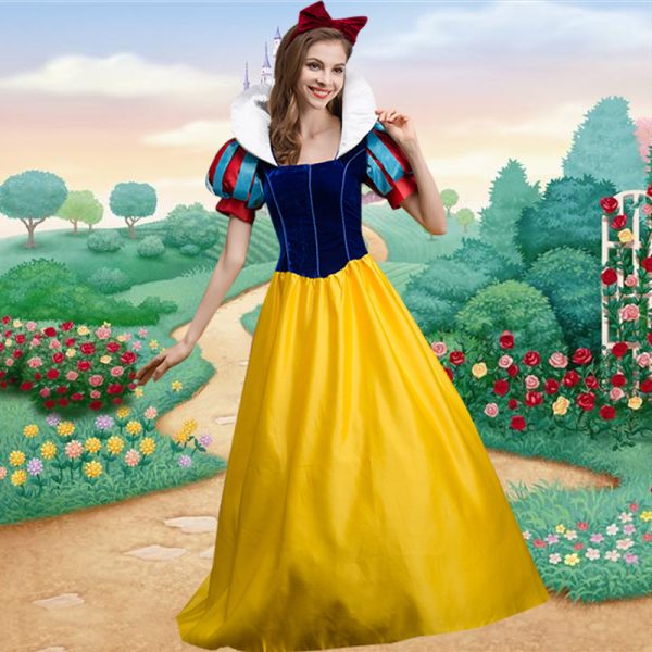 XYYEA Adult Cosplay Dress Snow White Girl Princess Dress Women Adult Cartoon Princess