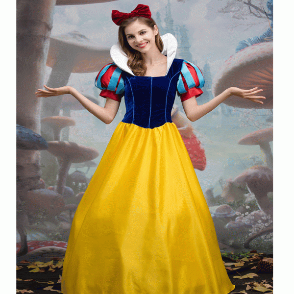 XYYEA Adult Cosplay Dress Snow White Girl Princess Dress Women Adult Cartoon Princess