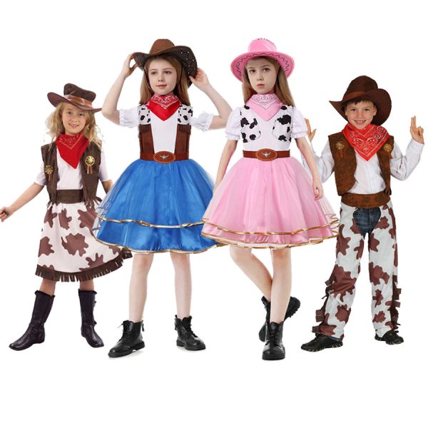 XYYEA Western Cowboy Easter Birthday Party Fancy Dress up Halloween Cool Girl Cowgirl Dress
