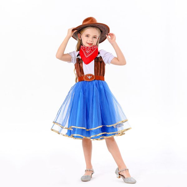 XYYEA Holiday Party Princess Dress up Halloween Cowgirl Costume for Kid