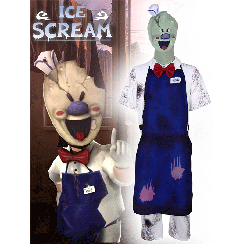 XYYEA Halloween role-playing costume suit horror ice cream Rod cosplay costume