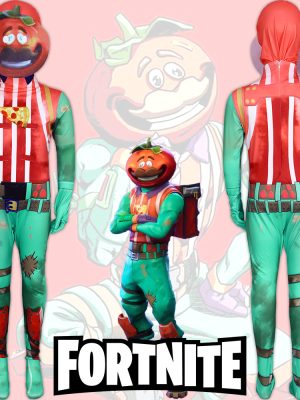 Halloween costume tomato head cosplay costume jumpsuit tomatoide