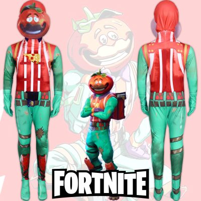 Halloween costume tomato head cosplay costume jumpsuit tomatoide